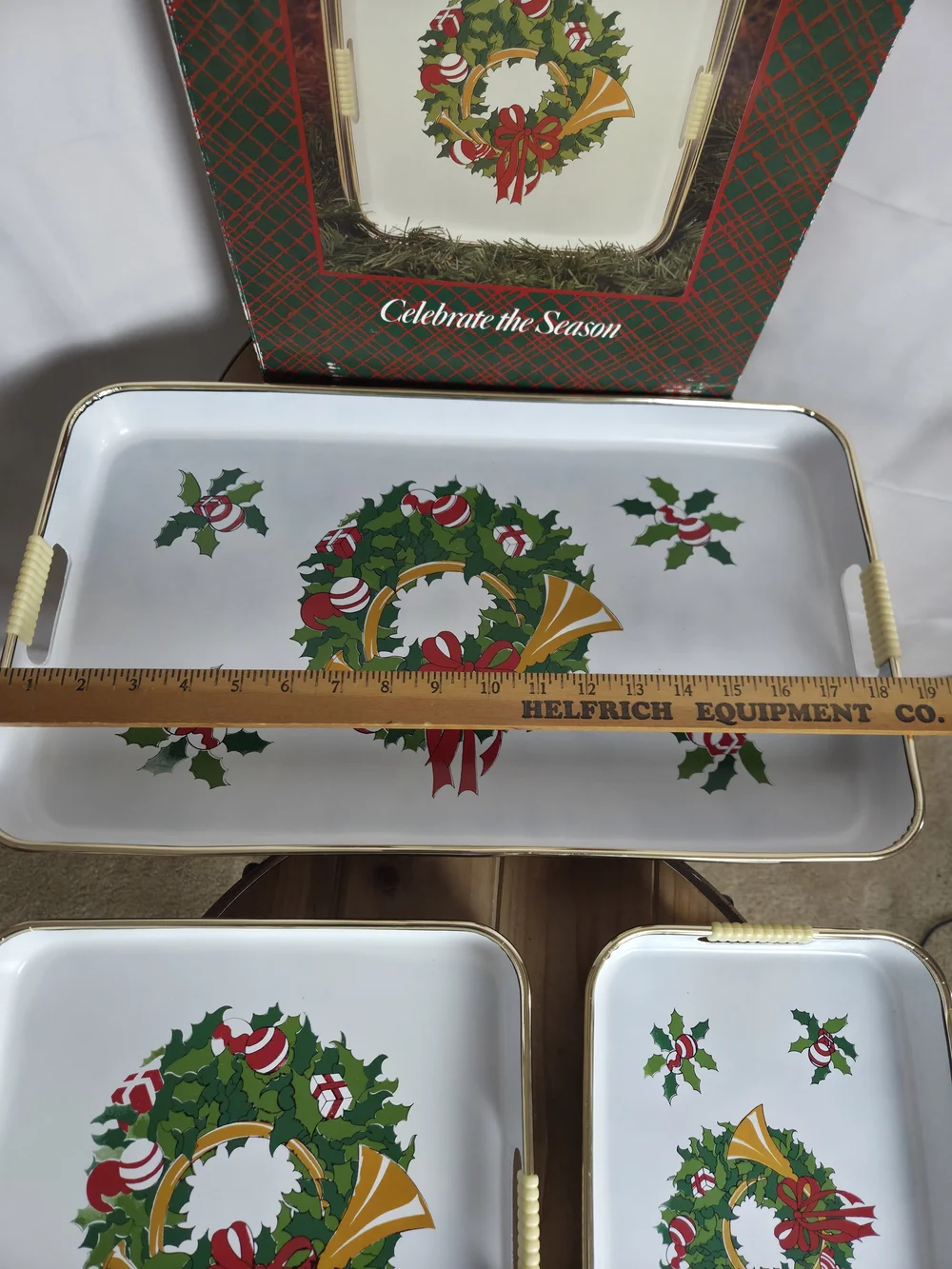 Vintage...Three Piece Lacquer Tray Set.